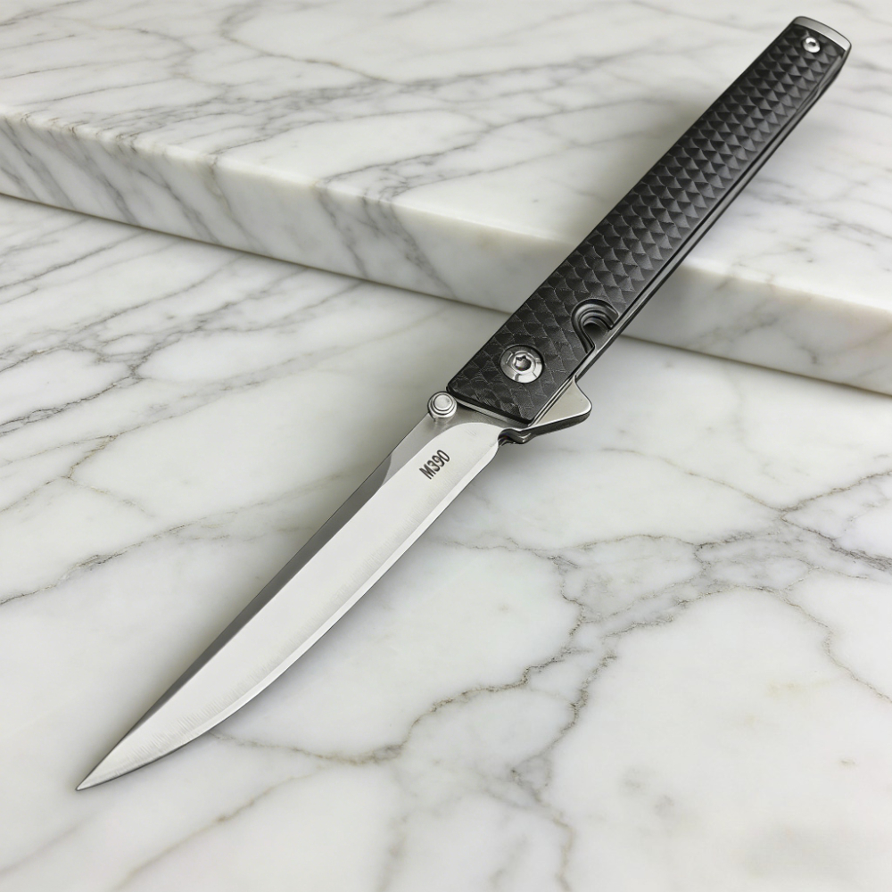Edc Concealed Carry Knife - M390 Lightweight Folding Pocket Knife Nylon