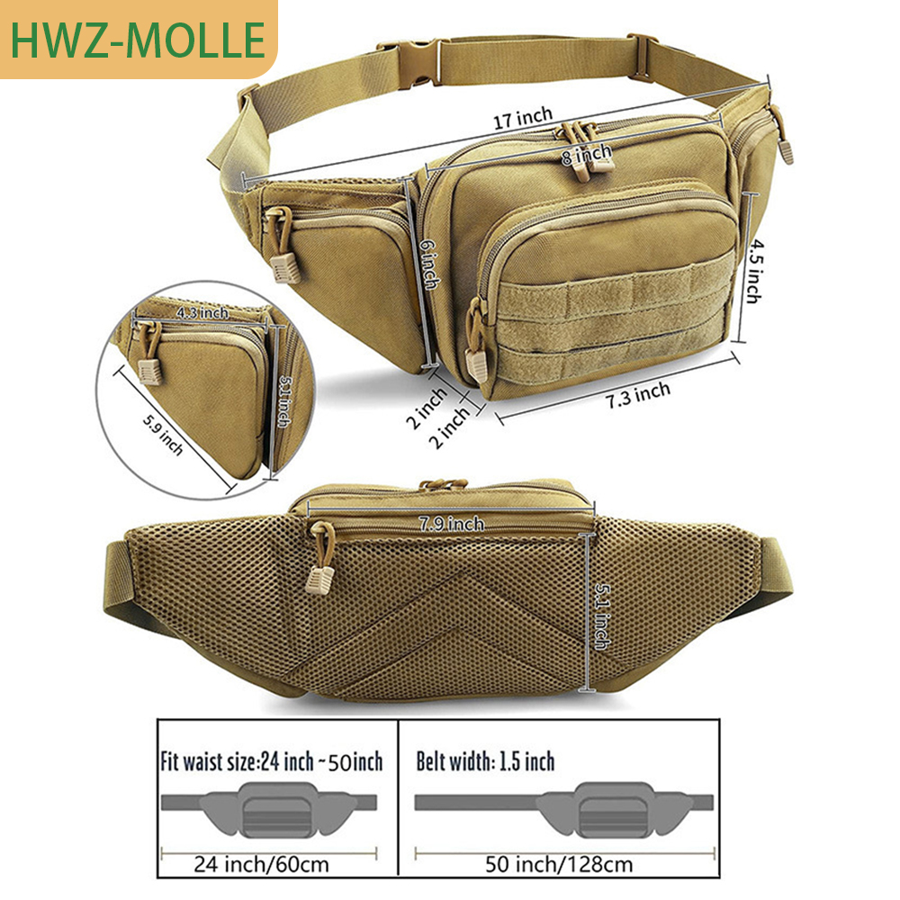Tactical Molle Fanny Pack Wais - đánh giá và giá Edc Concealed Carry Fanny Pack