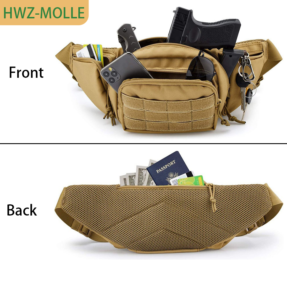 Tactical Molle Fanny Pack Wais - đánh giá và giá Edc Concealed Carry Fanny Pack