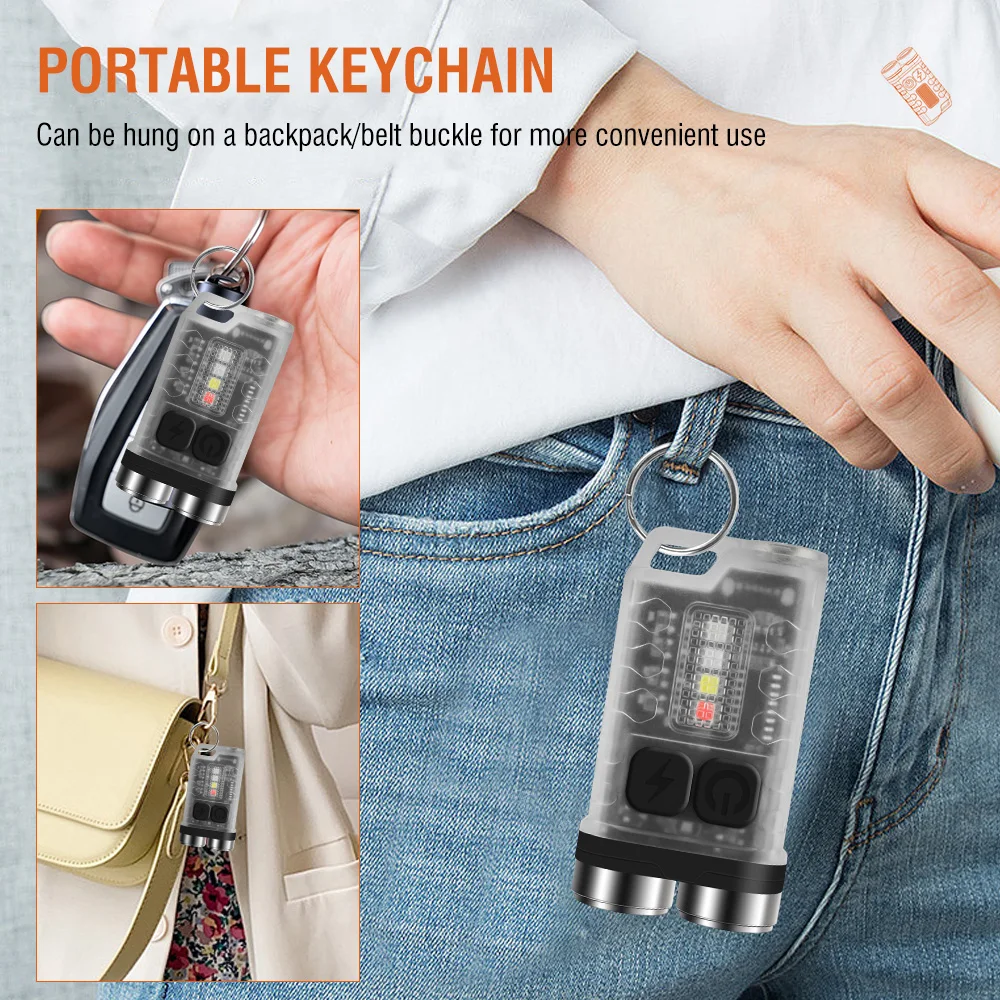 BORUiT V3 LED Keychain Portabl - đánh giá và giá Keychain Flashlight
