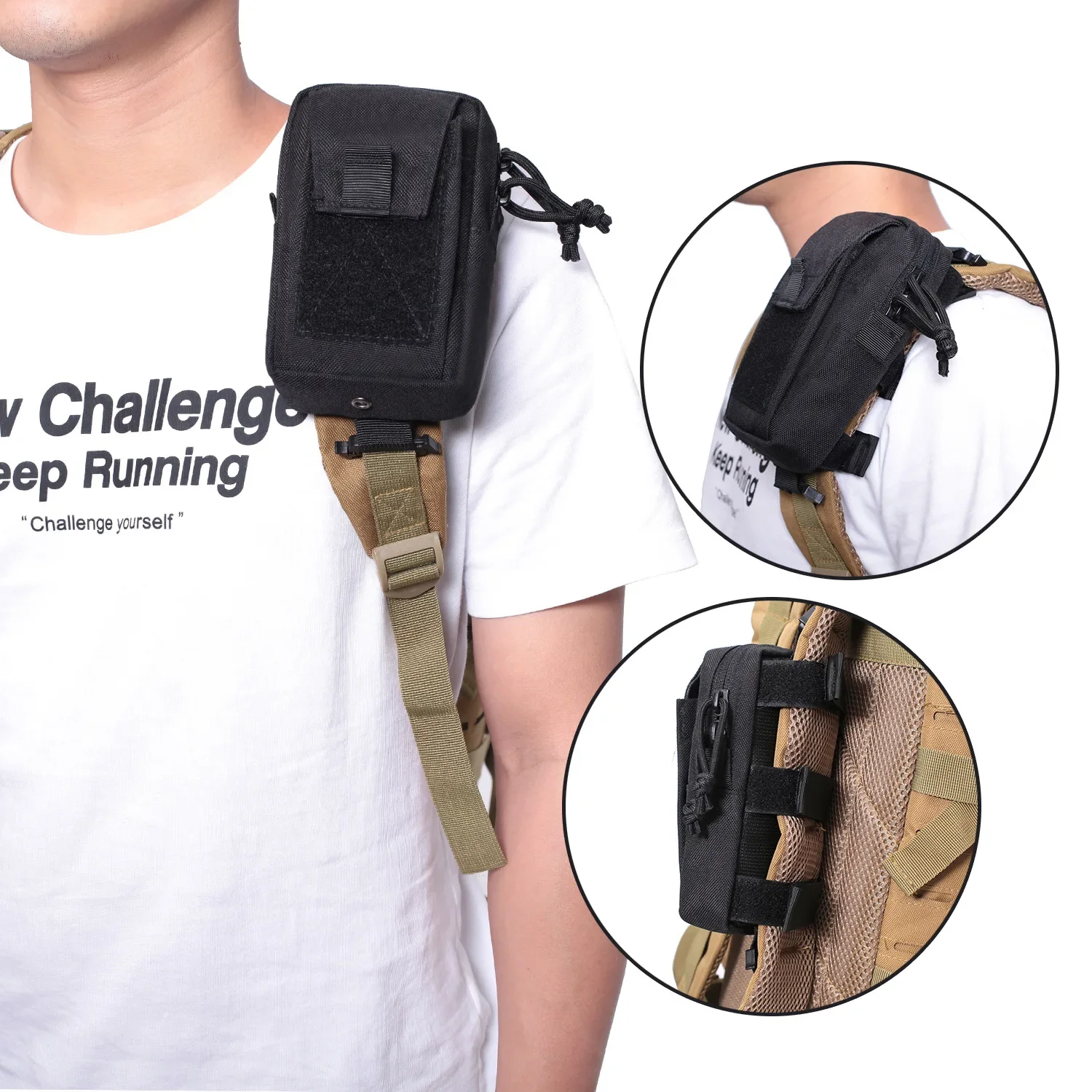 Molle Backpack Strap Bag Phone - đánh giá và giá Edc Carry Belt