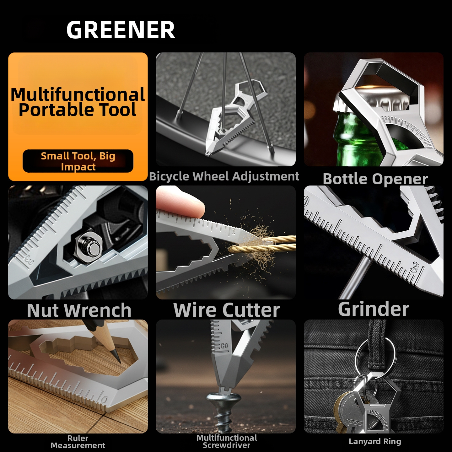 GREENER EDC Keychain Multi Too - đánh giá và giá Appendix Carry Edc