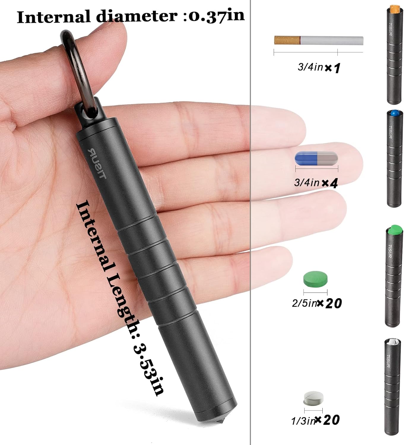 Metal Pill Organizer, Titanium - đánh giá và giá Edc Day Carry