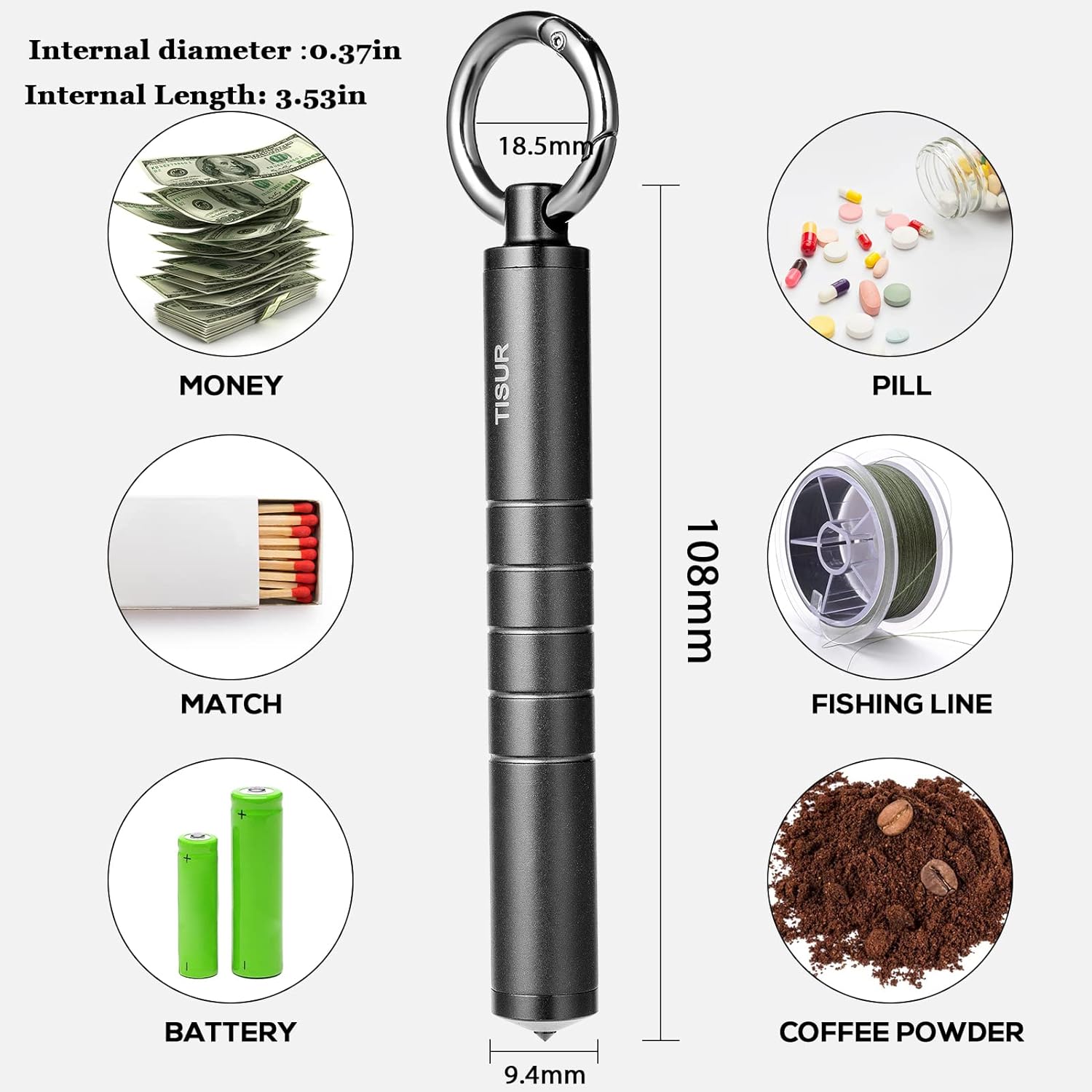 Metal Pill Organizer, Titanium - đánh giá và giá Edc Day Carry