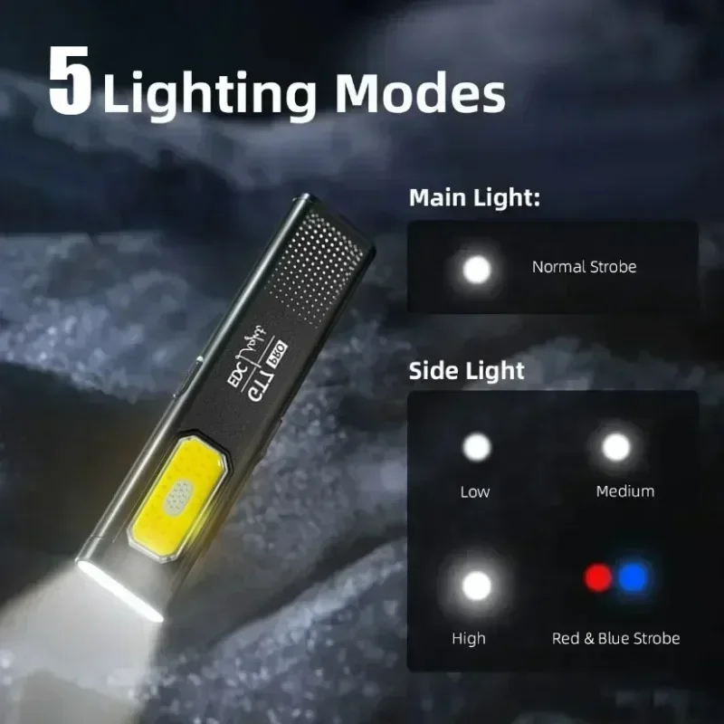 Mini LED Flashlight USB C Rech - đánh giá và giá Keychain Flashlight