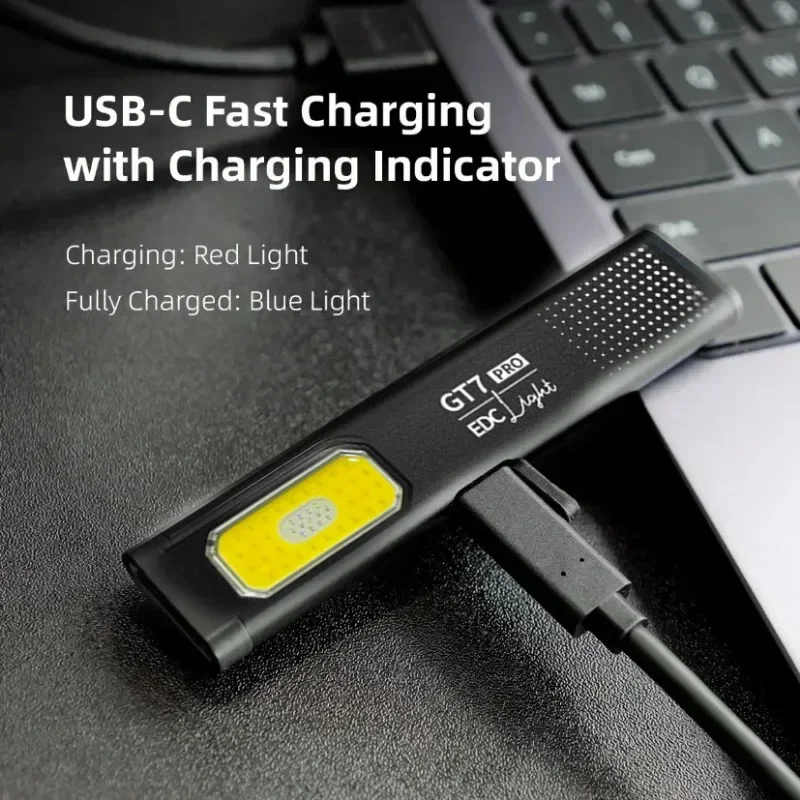 Mini LED Flashlight USB C Rech - đánh giá và giá Keychain Flashlight