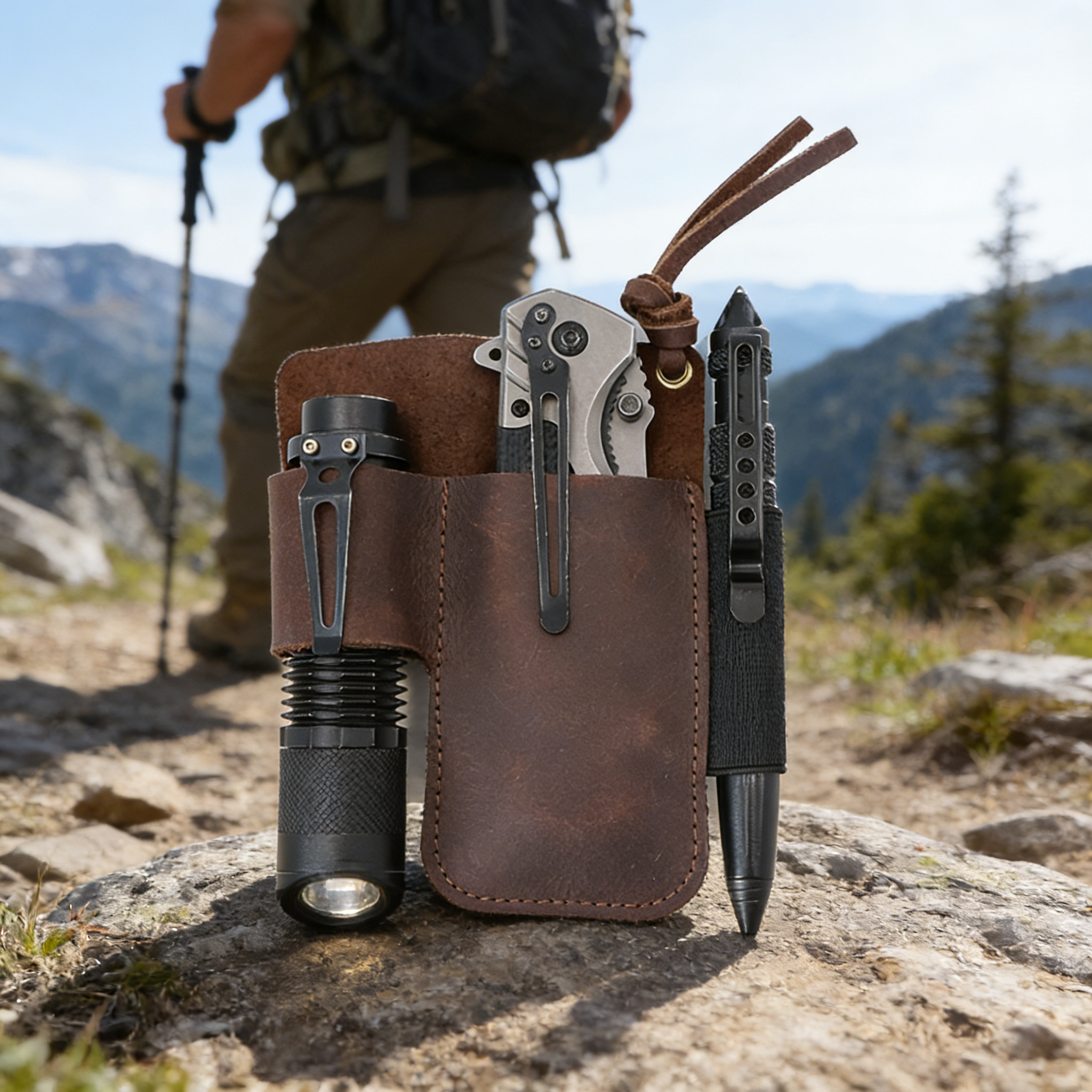 EDC Leather Flashlight Tool Ho - đánh giá và giá Edc Carry Belt