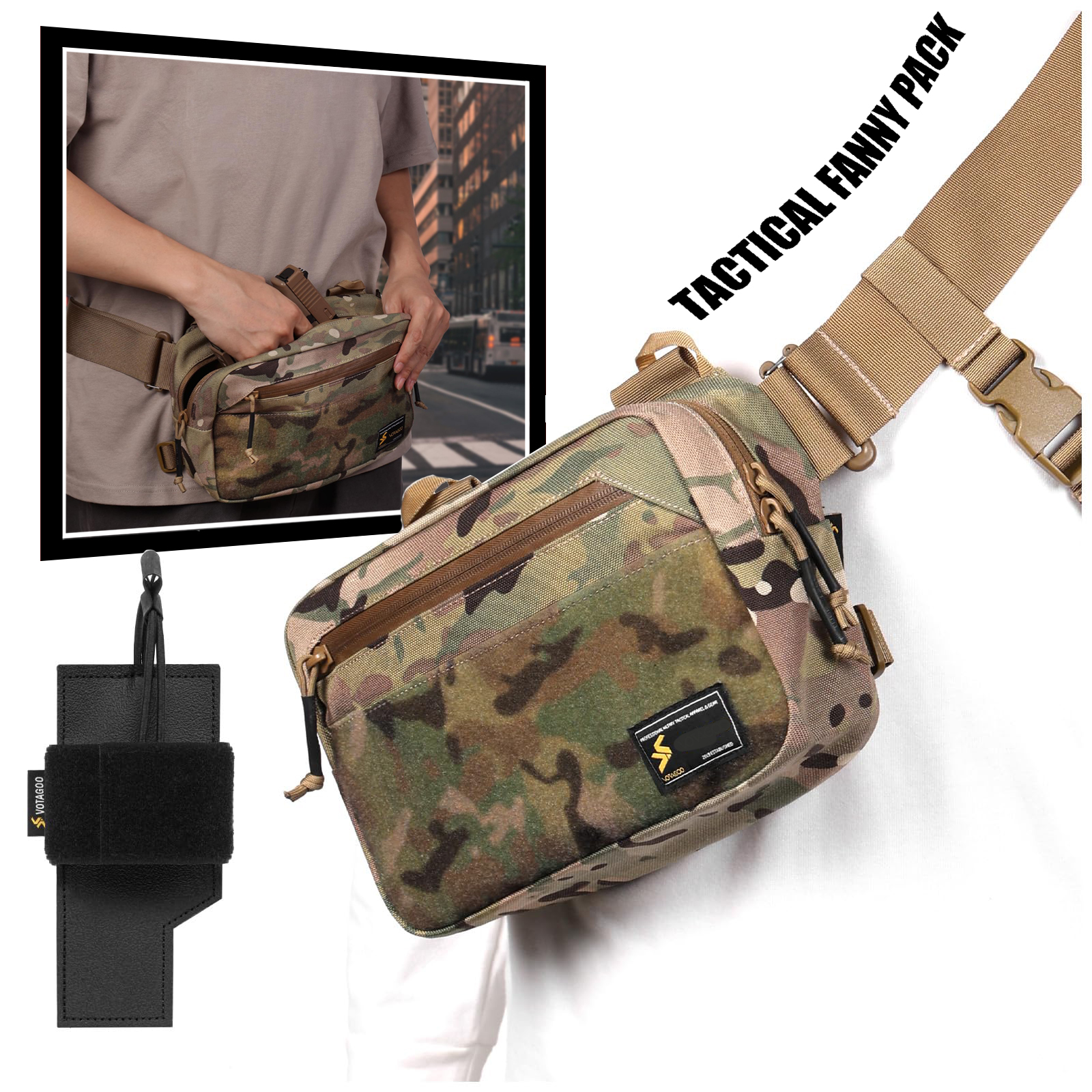 Tactical Fanny Pack, Concealed - đánh giá và giá Edc Concealed Carry Fanny Pack