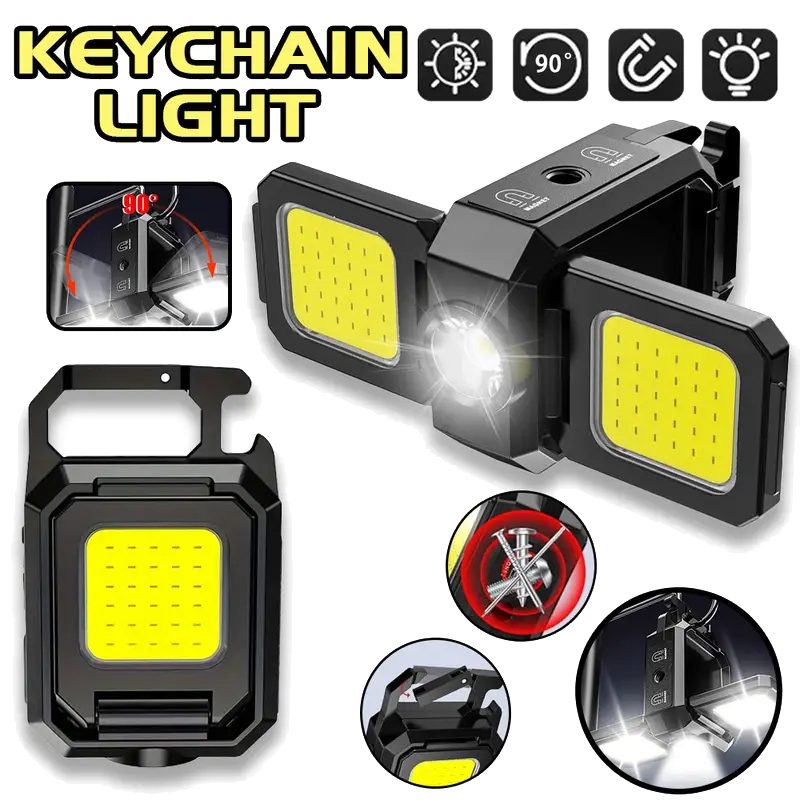 USB Rechargeable LED COB Work  - đánh giá và giá Keychain Flashlight