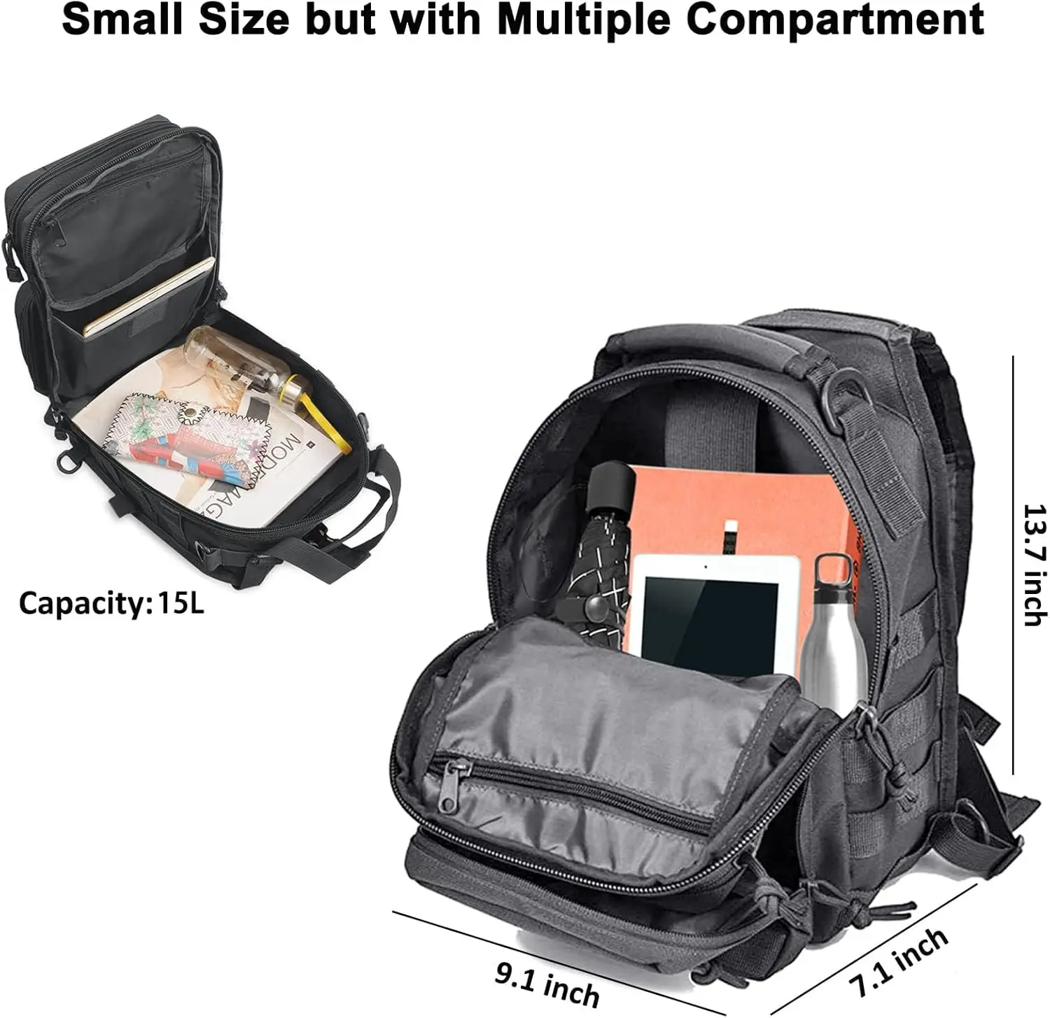 Tactical Sling Backpack Should - đánh giá và giá Edc Pistol Carry Bag