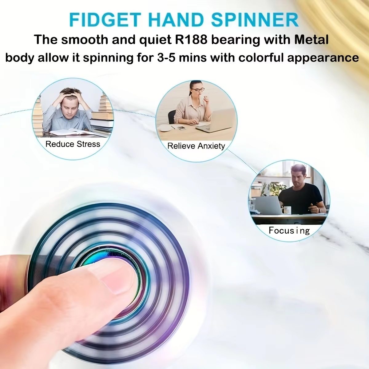 Metal Fidget Spinner Rainbow C - đánh giá và giá Fidget Spinner Bearing