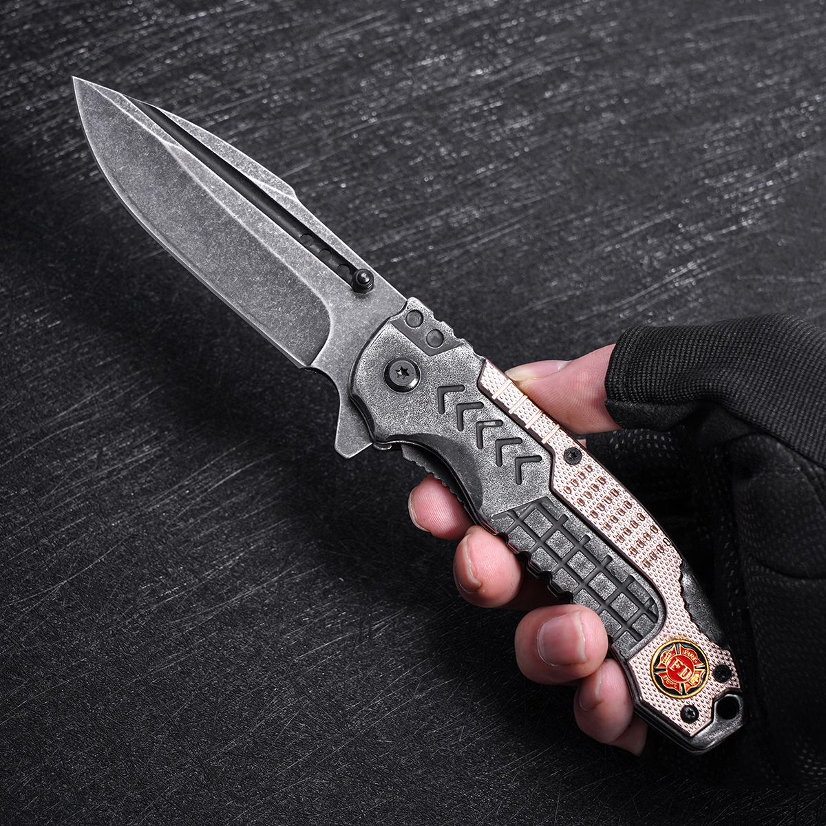 Premium Stonewashed Stainless  - đánh giá và giá Edc Day Carry